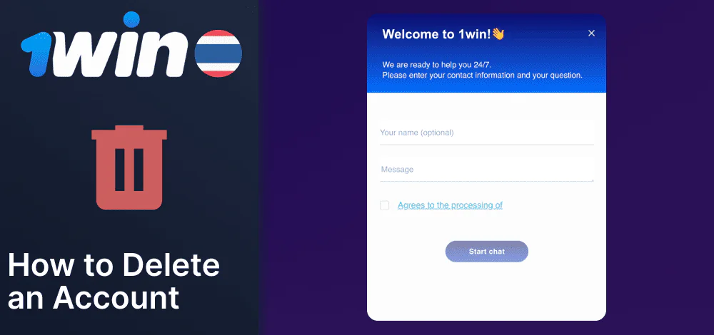 Instructions on how to delete your 1Win account